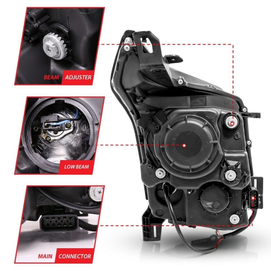 Cadillac SRX 10-14 Projector Headlights Plank Style - Black