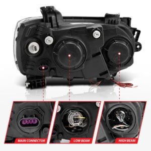 Chevy Sonic 12-15 4DR hatchback Projector Headlights - Black - Image 5