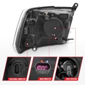 Dodge Ram 1500 09-18 / Ram 2500/3500 10-18 Projector Headlights Black W/ Rx Halo (for Non-projector Models) - Image 5