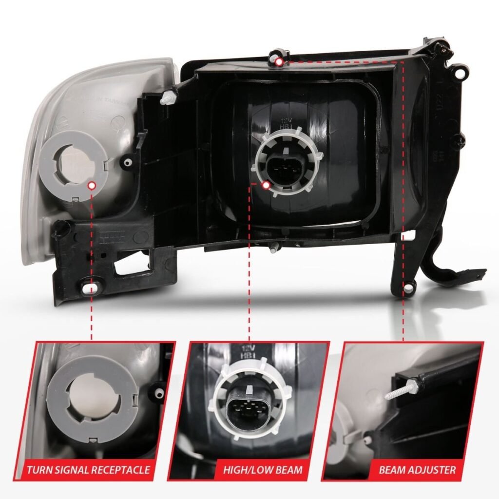 Dodge Ram 1500 94-01 / Ram 2500/3500 94-02 / Ram Sport Model 94-98 Crystal Headlights Chrome W/Corner Light 2pc
