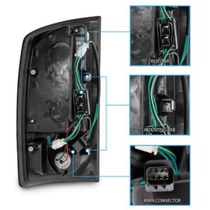 Dodge Ram 1500 02-05 / 2500/3500 03-06 Led Tail Lights Black - Image 5
