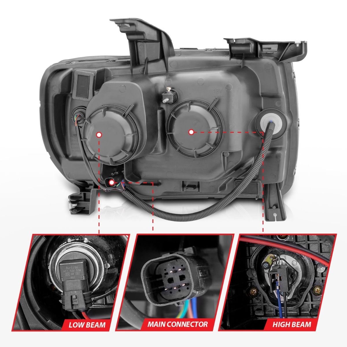 GMC Canyon 15-19 Projector Plank Style Headlight W/ Black Housing - Image 5