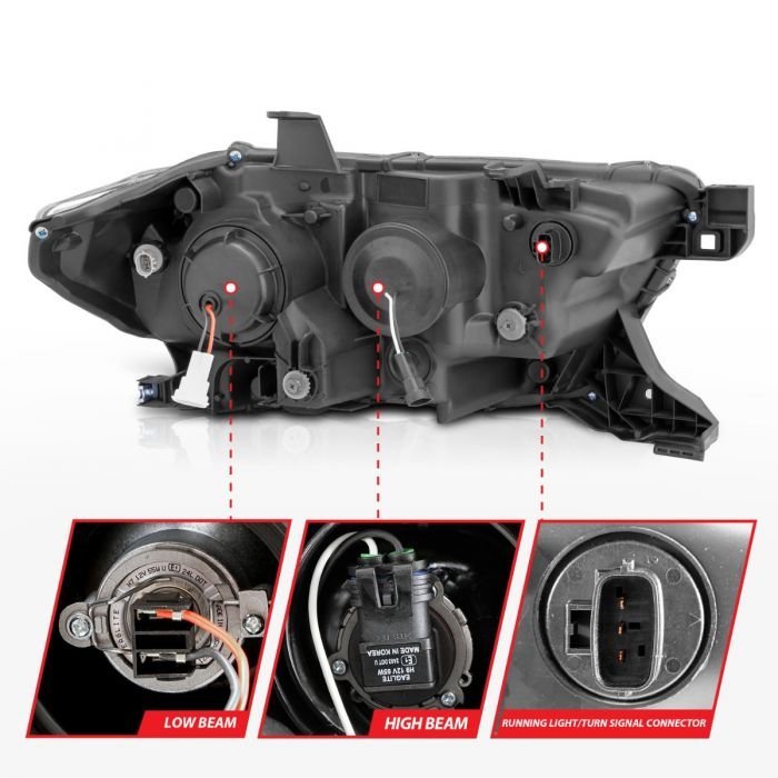 Toyota Tacoma 16-22 Projector Plank Style Headlight Black