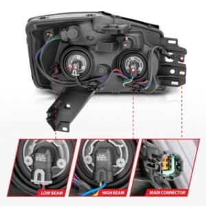 Nissan Armada 04-07 / Titan 04-15 Crystal Headlights With Black Housing - Image 5