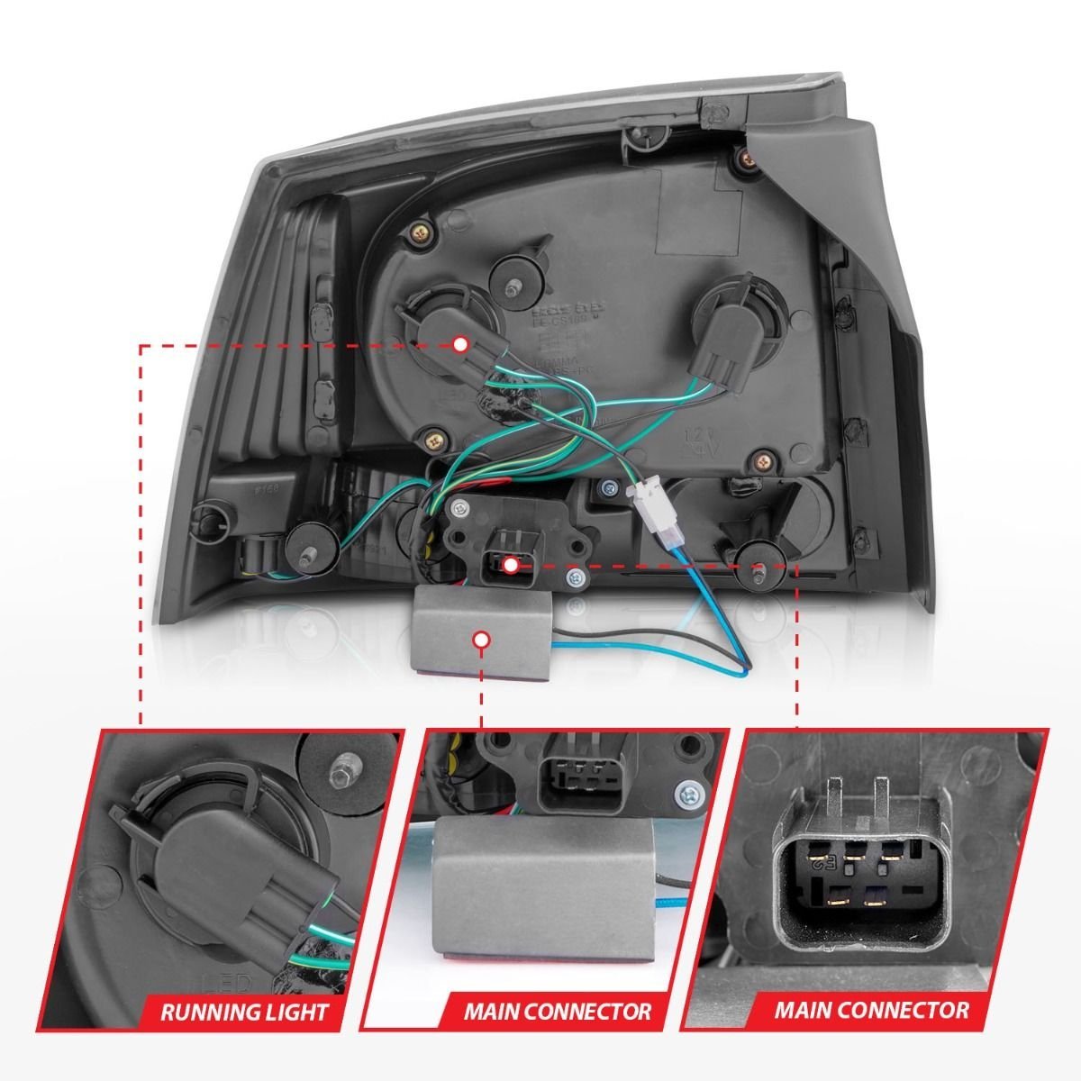 Dodge Charger 06-10 Led Tail Lights Black - Image 5