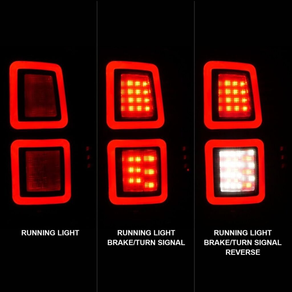 Dodge Ram 1500 09-18 / 2500/3500 10-18 LED Tail Lights Black Smoke Lens