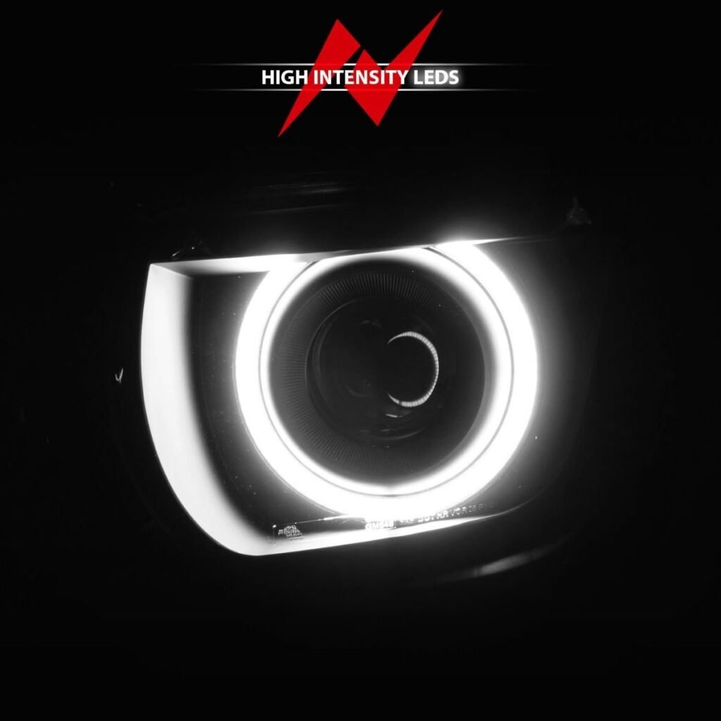 Chevy Camaro 10-13 Projector Headlights Black W/ Rx Halo