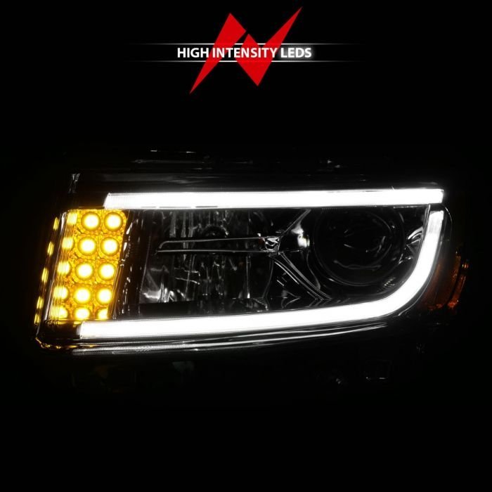 Jeep Grand Cherokee 14-15 Projector Headlights Plank Style Chrome