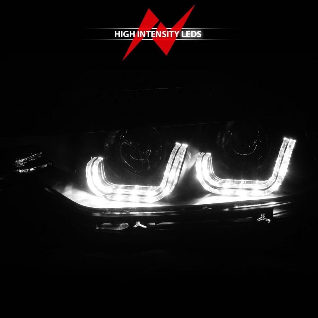 BMW 3 Series F30 12-15 4DRr Projector Headlights U-bar Black