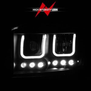 Dodge Ram 1500 06-08 / Ram 2500/3500 06-09 Projector Headlights W/ U-bar Light W/ Black Housing - Image 6