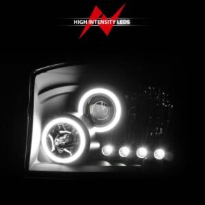 Dodge Ram 1500 06-08 / Ram 2500/3500 06-09 Projector Headlights Black W/ Rx Halo - Image 6