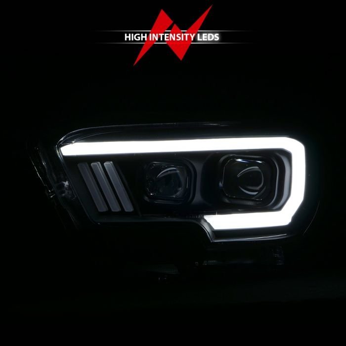 Toyota Tacoma 16-22 Projector Plank Style Headlight Black