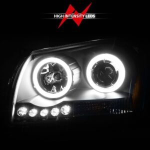 Dodge Magnum 05-07 Projector Headlights Black W/ Rx Halo - Image 6