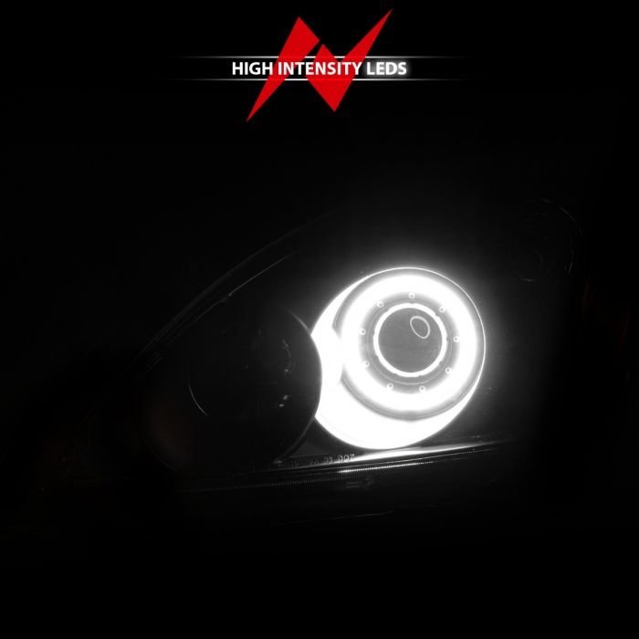 Mitsubishi Lancer 04-07 Projector Headlights Black W/ Rx Halo