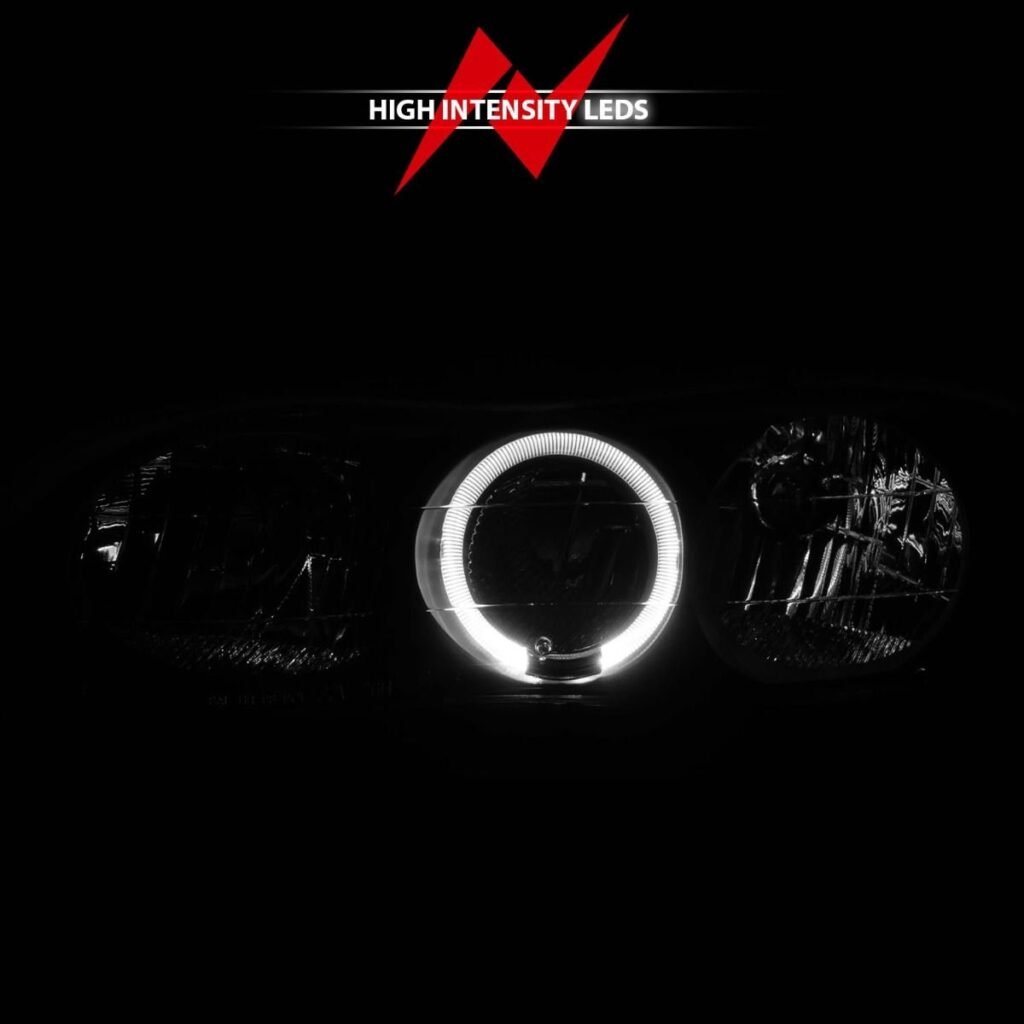 CHEVY CAMARO 98-02 CRYSTAL HALO HEADLIGHTS BLACK