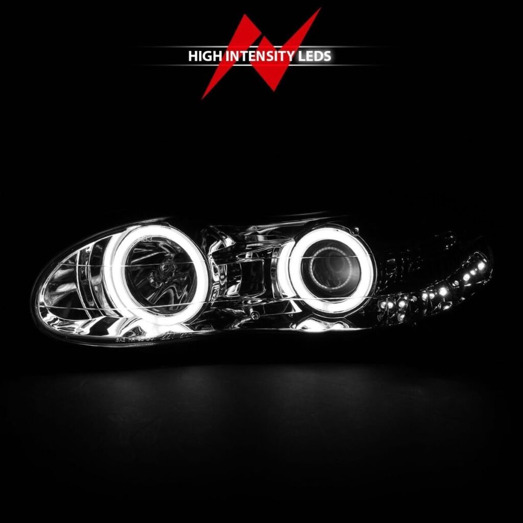 CHEVY CAMARO 98-02 PROJECTOR HEADLIGHTS CHROME W/ RX HALO