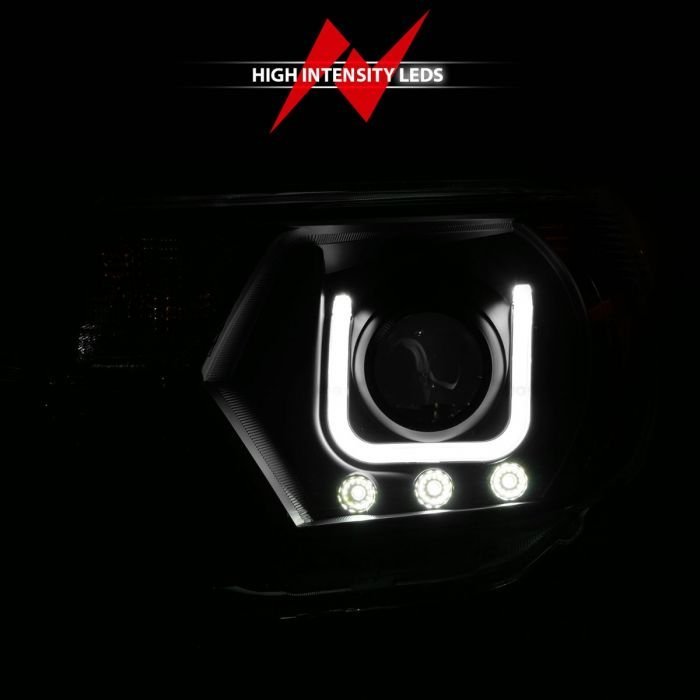 Toyota Tacoma 12-15 Projector Headlights W/ U-bar Black Clear