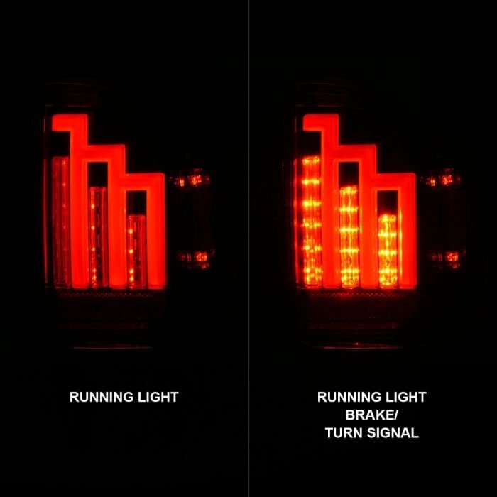 Toyota Tacoma 16-22 Led Tail Light With Chrome Housing Smoke Lens