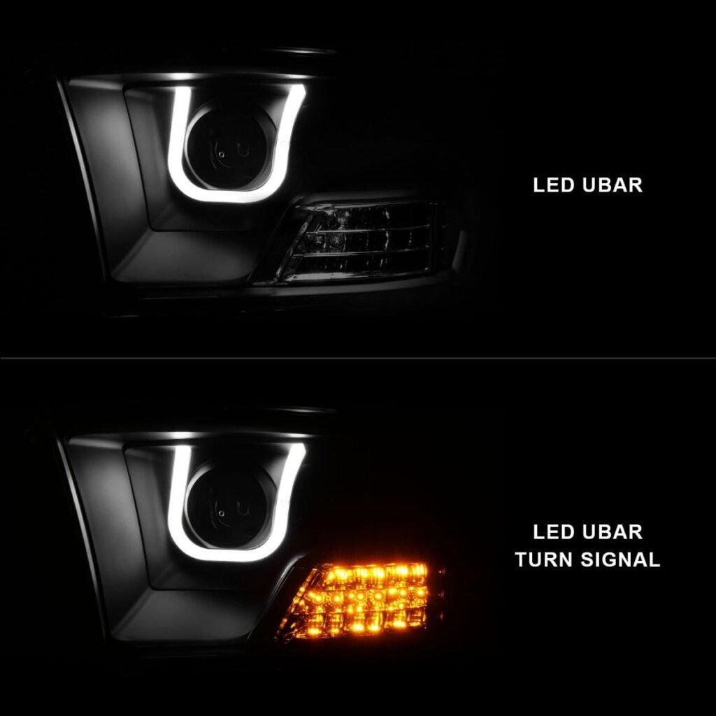Dodge Ram 1500 09-18 / Ram 2500/3500 10-18 Projector U-bar Headlights Black (for Non-projector Models)