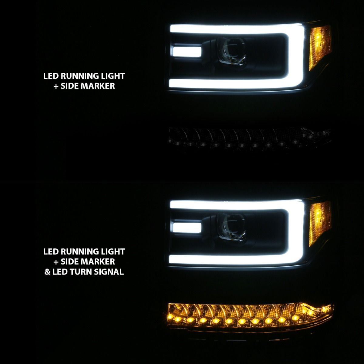 Chevy Silverado 1500 16-18 Projector Plank Headlight - Chrome - Image 6