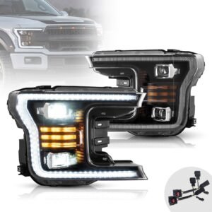 VLAND LED Projector Headlights for Ford F150 2018-2020 (Without Sequential Turn Signal) - Image 1