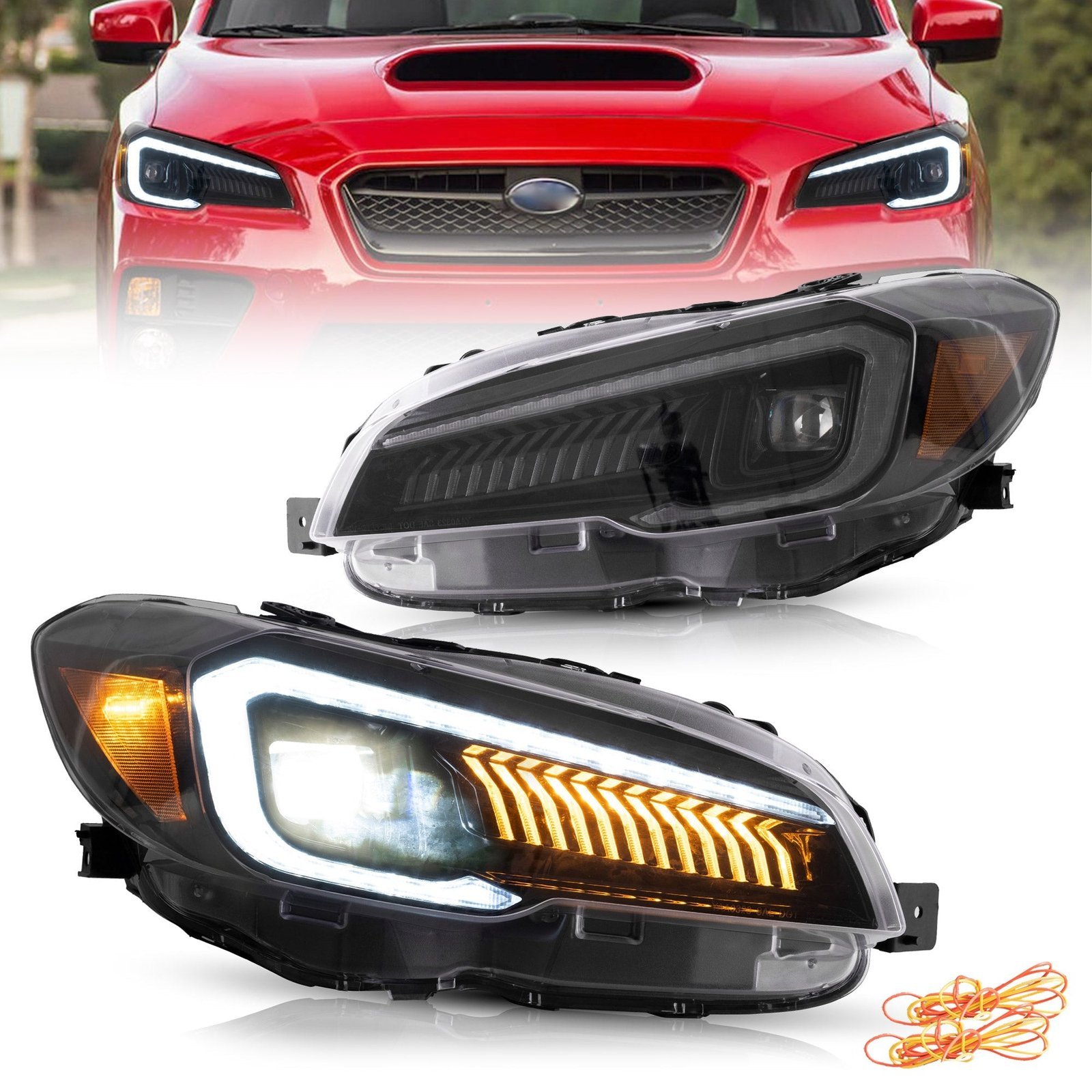 VLAND LED Dual Beam Projector Headlights For Subaru WRX 2015-2021 [DOT. SAE.] - Image 1