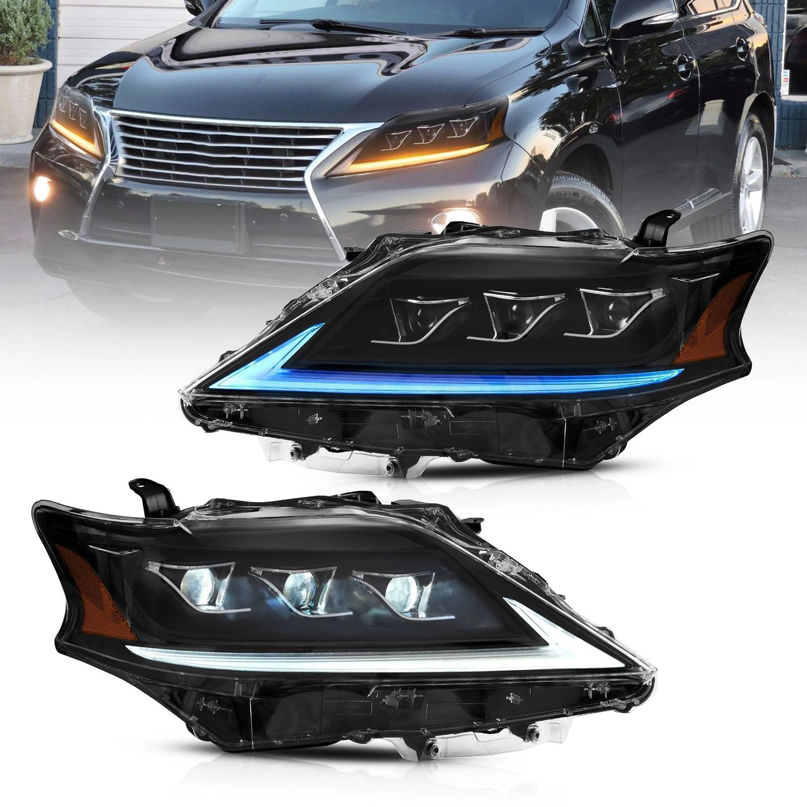 VLAND Full LED Headlights For Lexus RX350 RX450h 2012-2014 F Sport Third generation (AL10) [Fits HID/Xenon Models] - Image 1