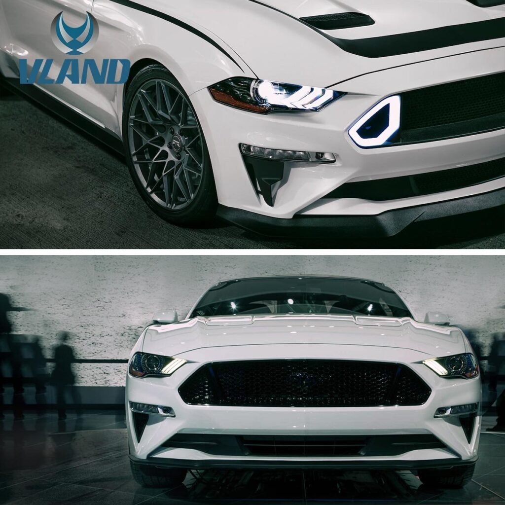 VLAND LED & RGB Projector Headlights For Ford Mustang GT and EcoBoost Models 2018-2022
