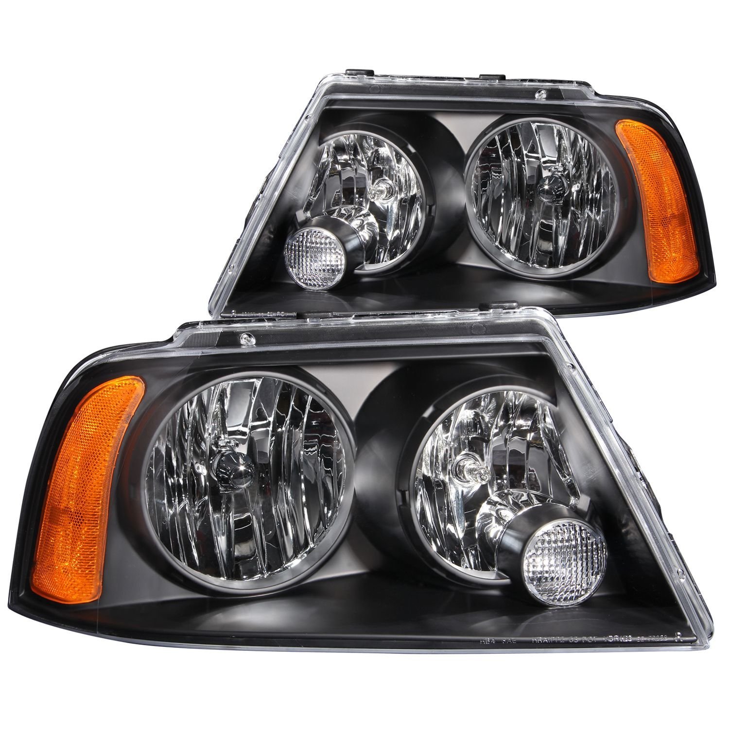 Lincoln Navigator 03-06 Crystal Headlights Black - Image 1