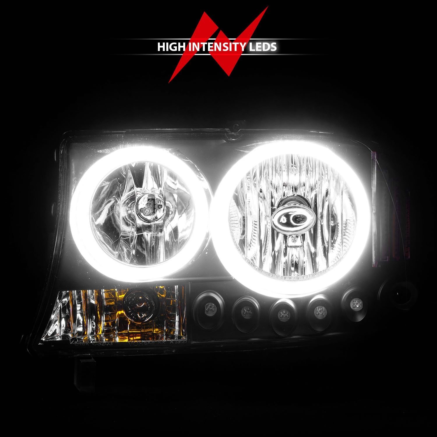 Dodge Dakota 97-04 / Durango 98-03 Headlights Black - Image 6