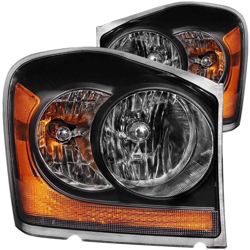 Dodge Durango 04-06 Crystal Headlights Black