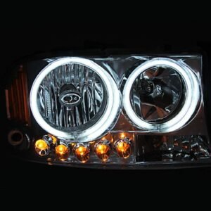 Dodge Dakota 97-04 / Durango 98-03 Headlights Halo Chrome - Image 3