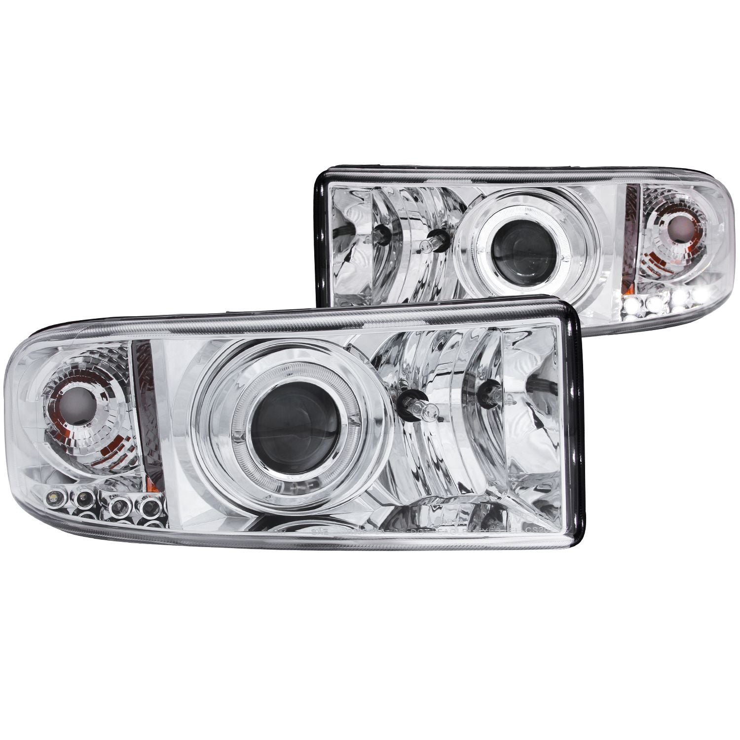 Dodge Ram 1500 94-01 / Ram 2500/3500 94-02/ Ram Sport Model 94-98 Projector Headlights Halo Chrome - Image 1