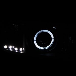 Dodge Ram 1500 94-01 / Ram 2500/3500 94-02/ Ram Sport Model 94-98 Projector Headlights Halo Black - Image 3
