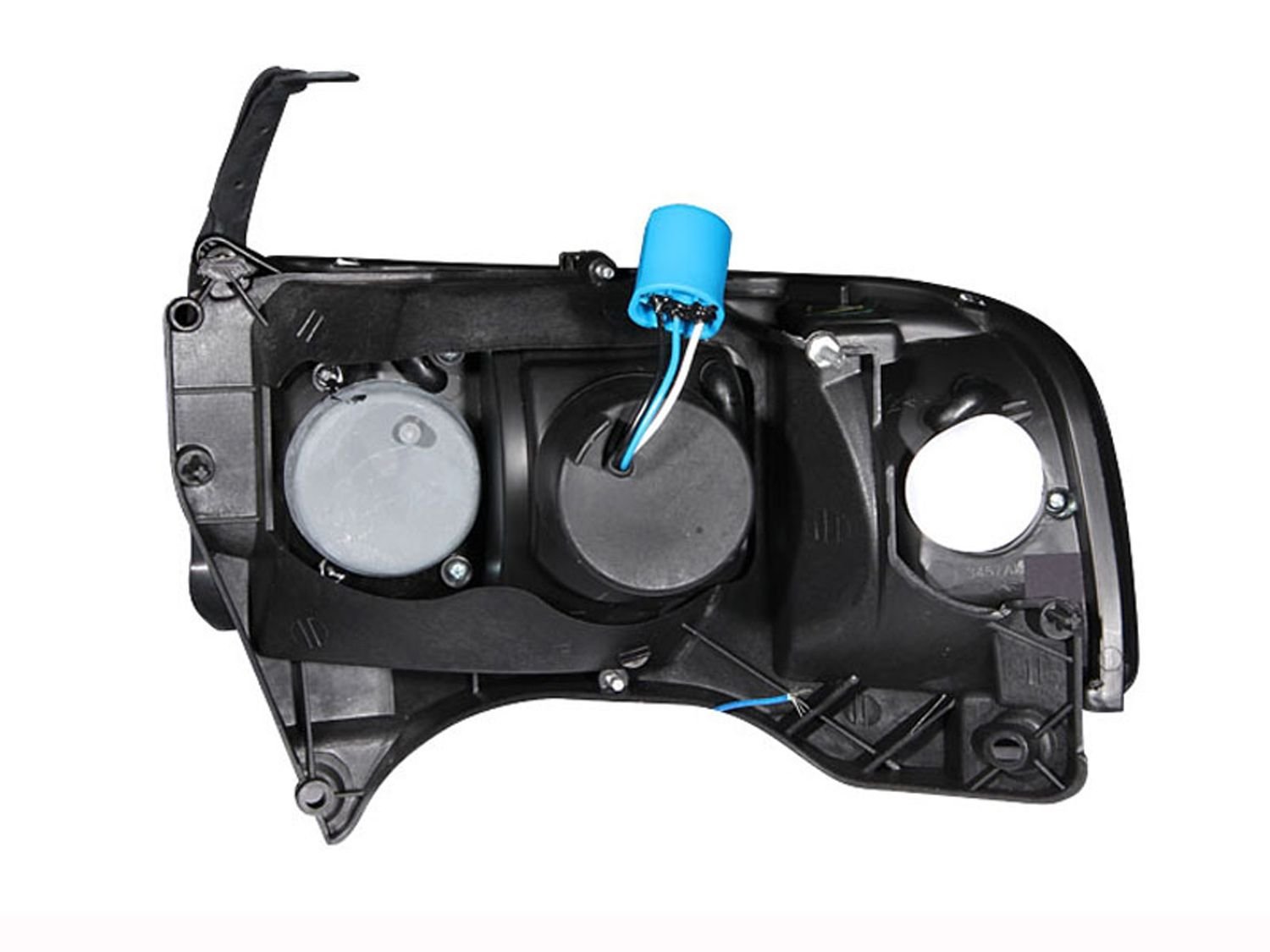 Dodge Ram 1500 94-01 / Ram 2500/3500 94-02/ Ram Sport Model 94-98 Crystal Headlights Black W/LED 1pc - Image 2