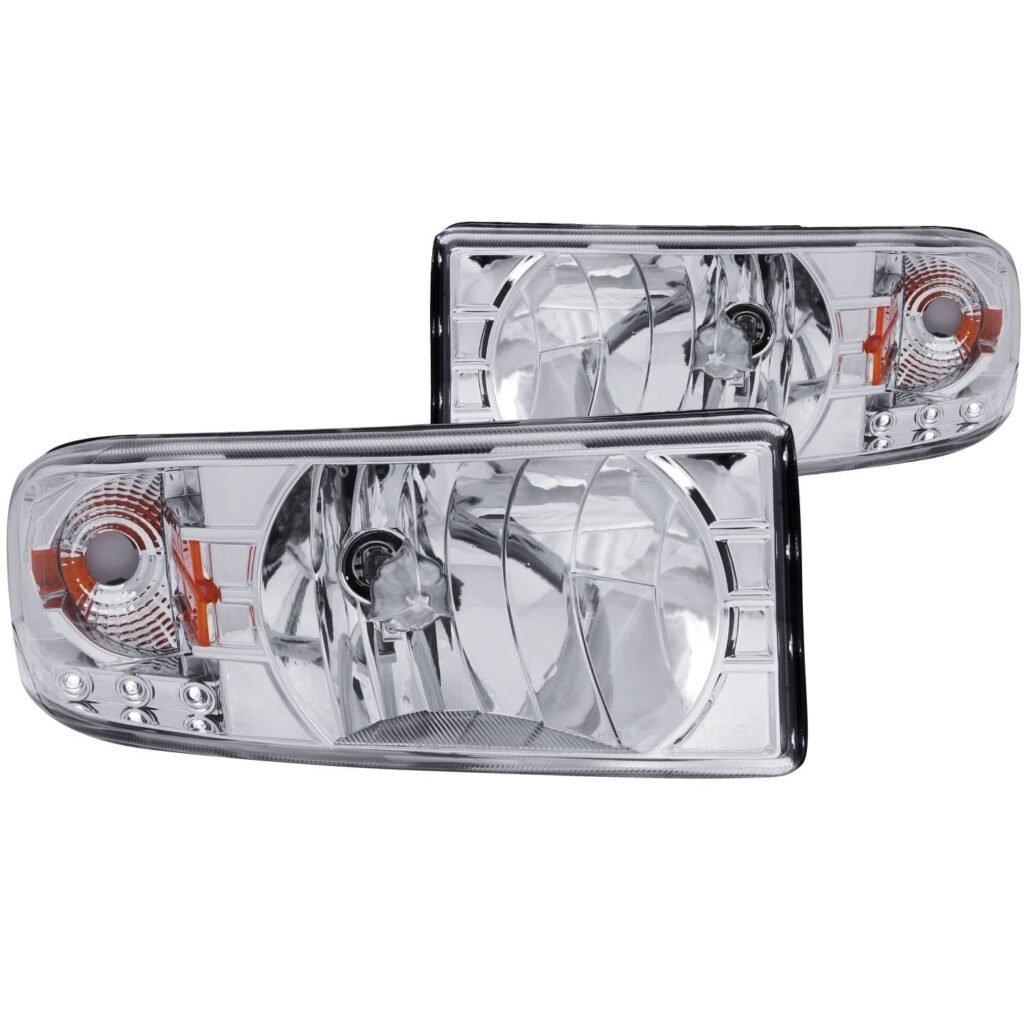 Dodge Ram 1500 94-01 / Ram 2500/3500 94-02/ Ram Sport Model 94-98 Crystal Headlights Chrome W/LED 1pc