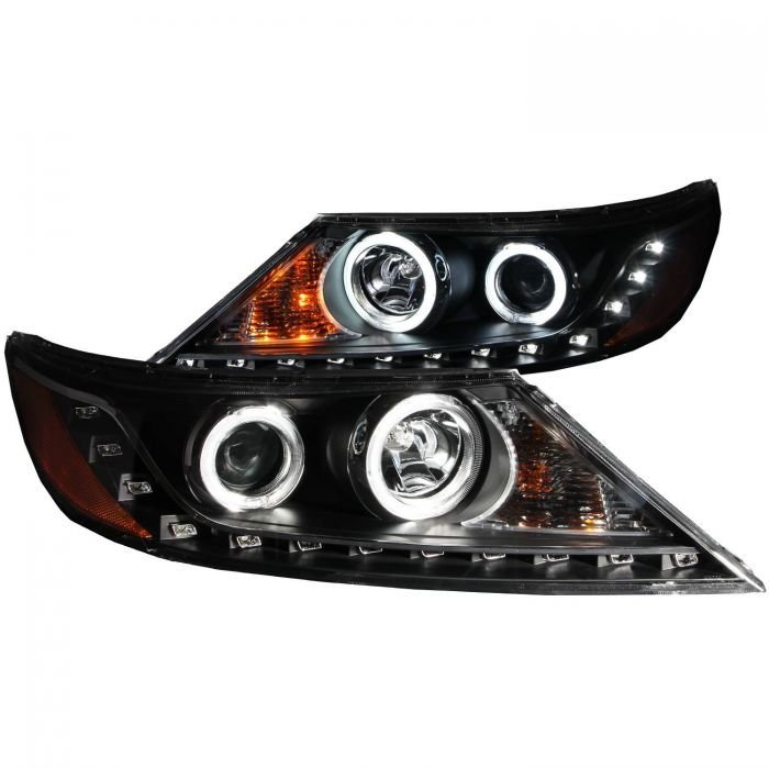 Kia Sorento 11-13 Projector Headlights Black W/ Rx Halo