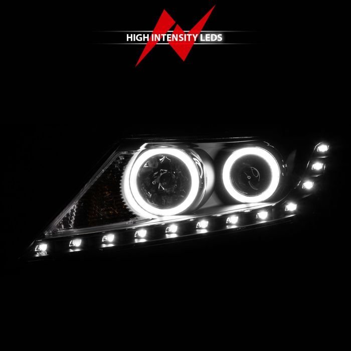 Kia Sorento 11-13 Projector Headlights Black W/ Rx Halo