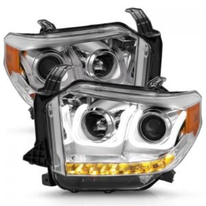 Toyota Tundra 14-17 Projector U-bar Style Headlights Chrome - Image 4