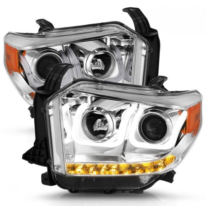 Toyota Tundra 14-17 / 18-21  Projector U-bar Style Headlights Chrome