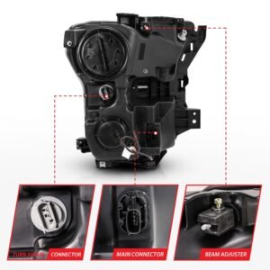 Ford F-150 15-17 Projector Plank Style Switchback Headlights W/ Black Housing - Image 5
