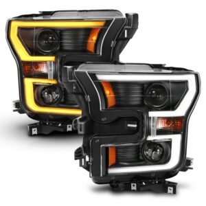 Ford F-150 15-17 Projector Plank Style Switchback Headlights W/ Black Housing - Image 7