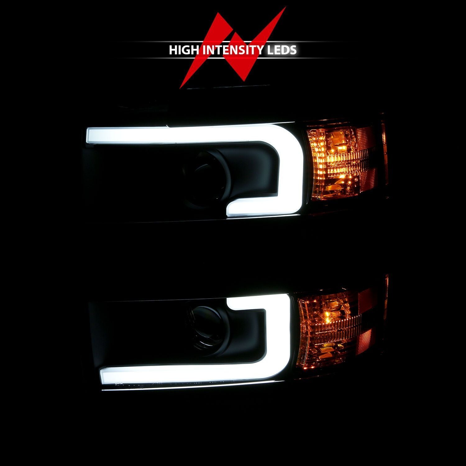 Chevy Silverado 2500hd/3500hd 15-19 Projector Headlight - Black - Image 6