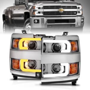 Chevy Silverado 15-19 2500hd/3500hd Projector Switchback Headlight - Chrome - Image 1