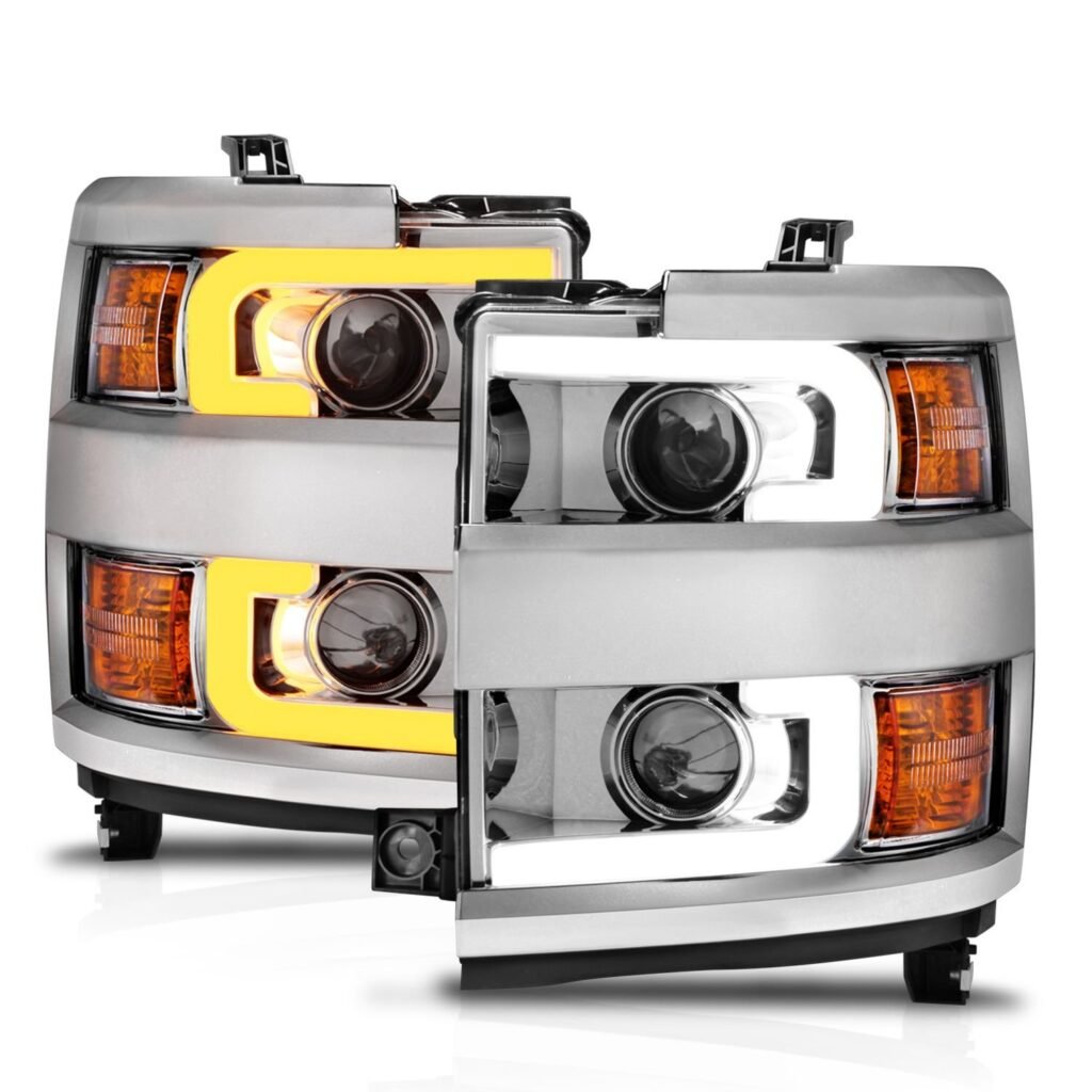 Chevy Silverado 15-19 2500hd/3500hd Projector Switchback Headlight - Chrome