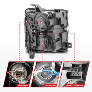 Chevy Silverado 15-19 2500hd/3500hd Projector Switchback Headlight - Chrome - Image 5