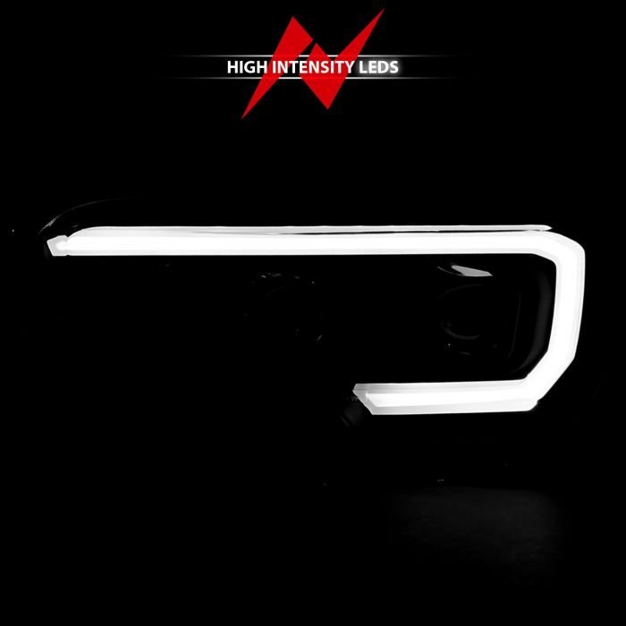 Toyota Tacoma 16-22 Projector Plank Style Headlights Black
