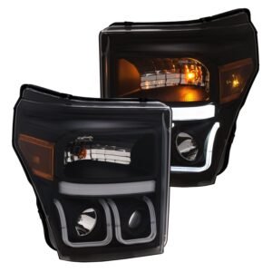 Ford Super Duty 11-16 Projector Switchback U Bar Style Headlight Black - Image 3