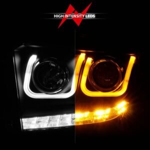 Toyota Tundra 14-17 / 18-21 Projector Led U-bar Switchback Headlights Black - Image 6