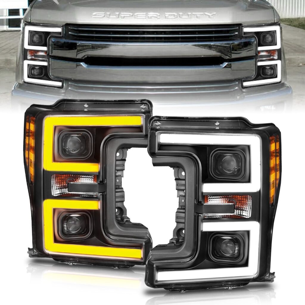 Ford F250/ F350/ F450 Super Duty 17-19 Projector  Headlight Black